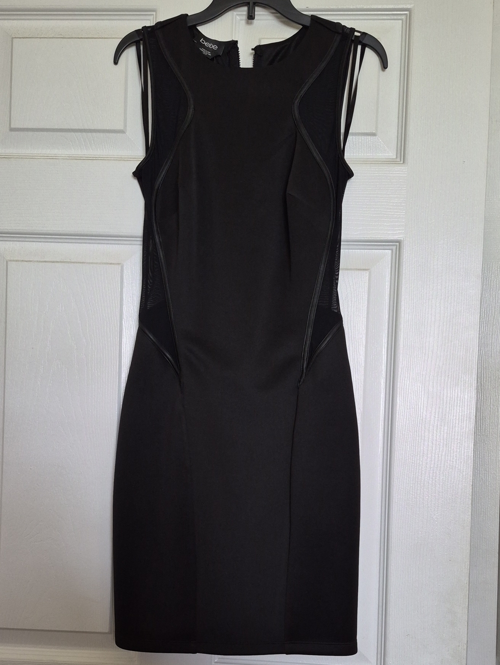 NWT bebe Black Sleeveless Mini Sheath Dress
